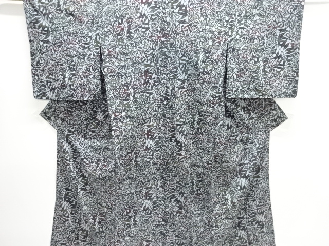 大正ロマン　絽草花模様着物